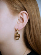 Boucles d'oreilles Créoles Marine