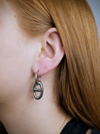 Boucles d'oreilles Créoles Marine