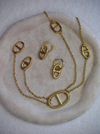 Boucles d'oreilles Créoles Marine